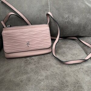 Simply Vera Vera Wang Pink Ruched Crossbody Bag Adjustable Strap
